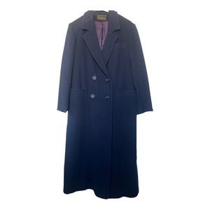 creation Pierre Bouchard navy %100 Wool long Coat women's sz SP